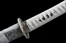 White Japanese Katana Forged
