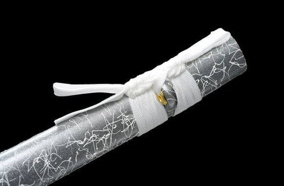 White Japanese Katana Forged