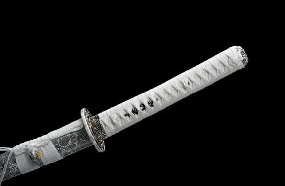 White Japanese Katana Forged